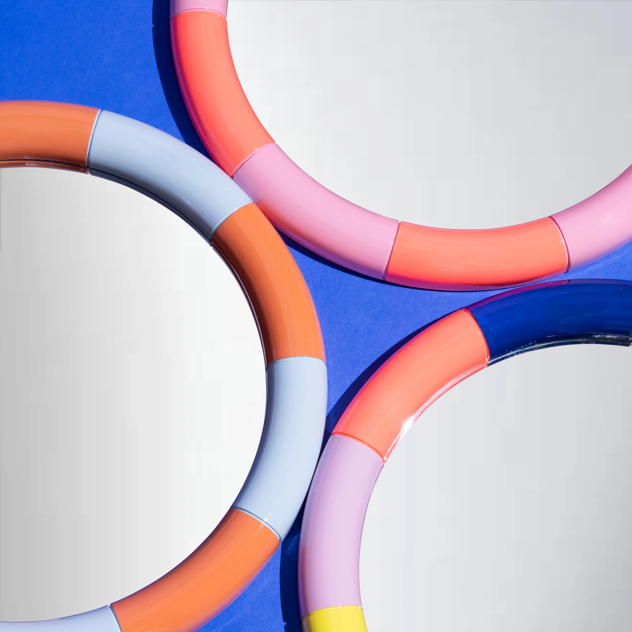 The Cazbah colour block mirror - Multi gloss - Image 2