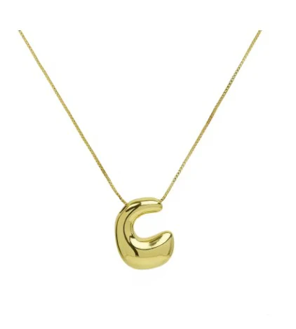 The "Goldie" - Bubble Initial necklace - Image 12