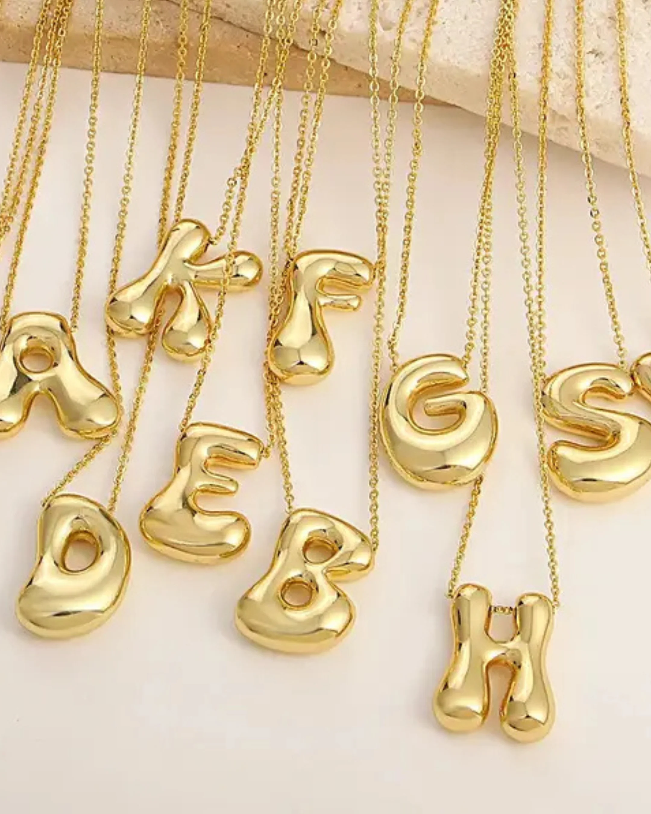 The "Goldie" - Bubble Initial necklace - Image 3