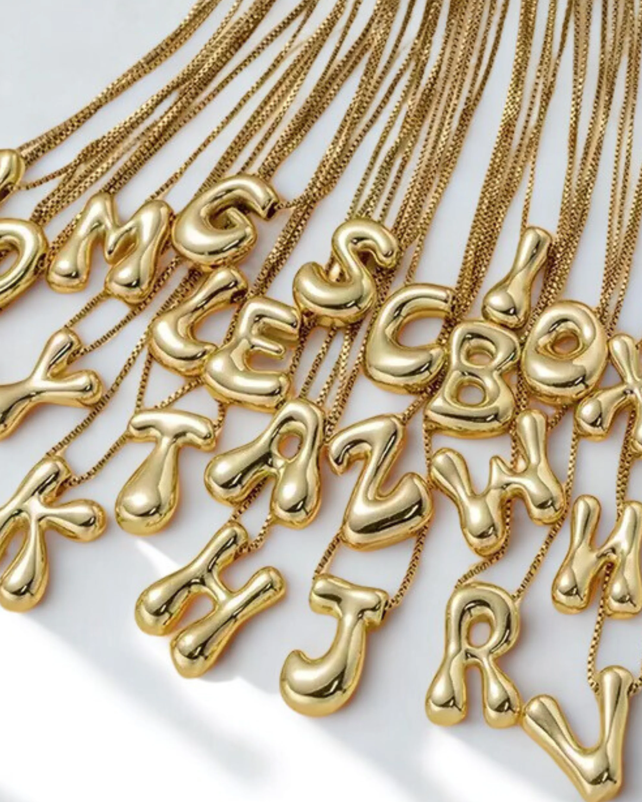 The "Goldie" - Bubble Initial necklace - Image 4