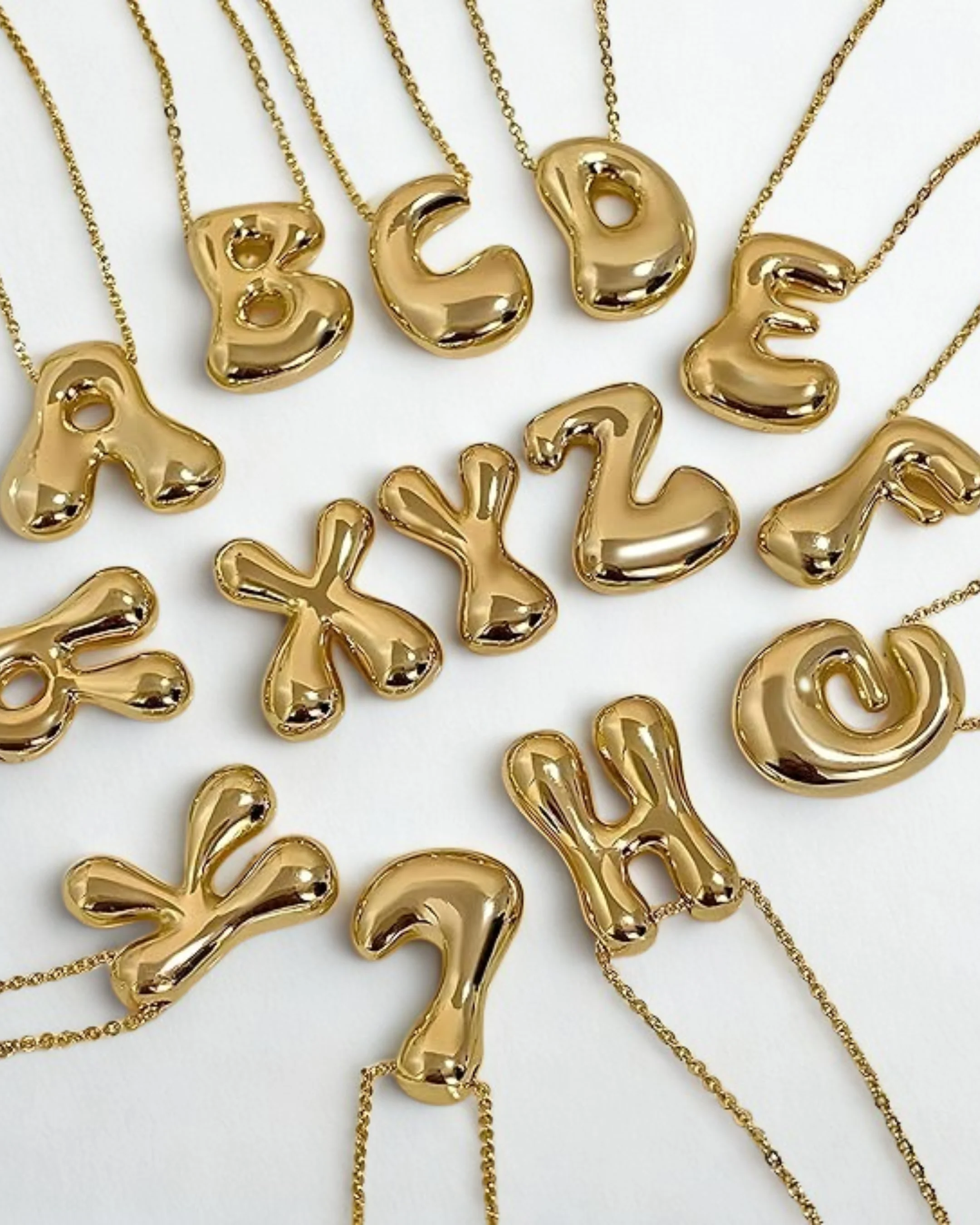 The "Goldie" - Bubble Initial necklace - Image 6