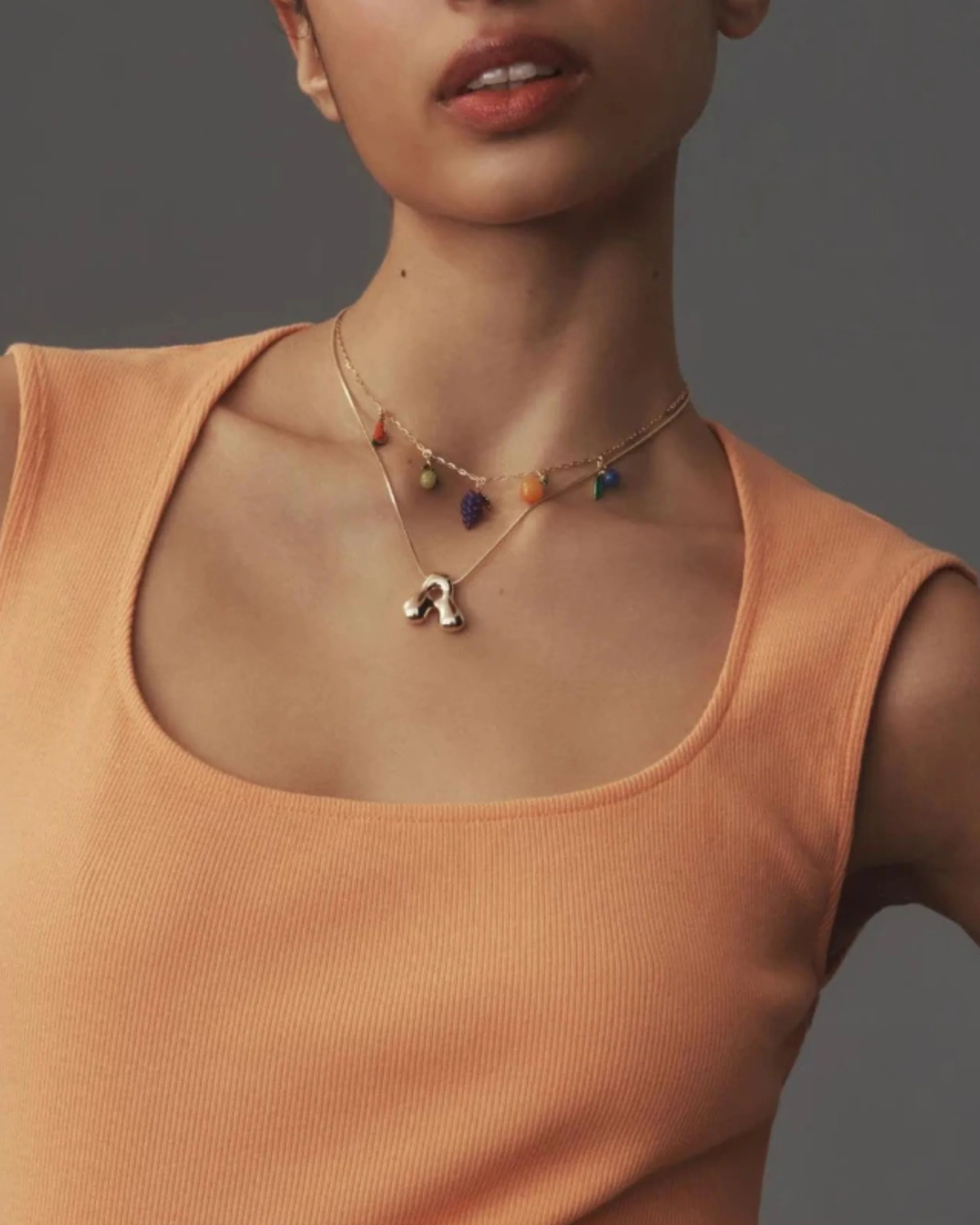 The "Goldie" - Bubble Initial necklace - Image 7
