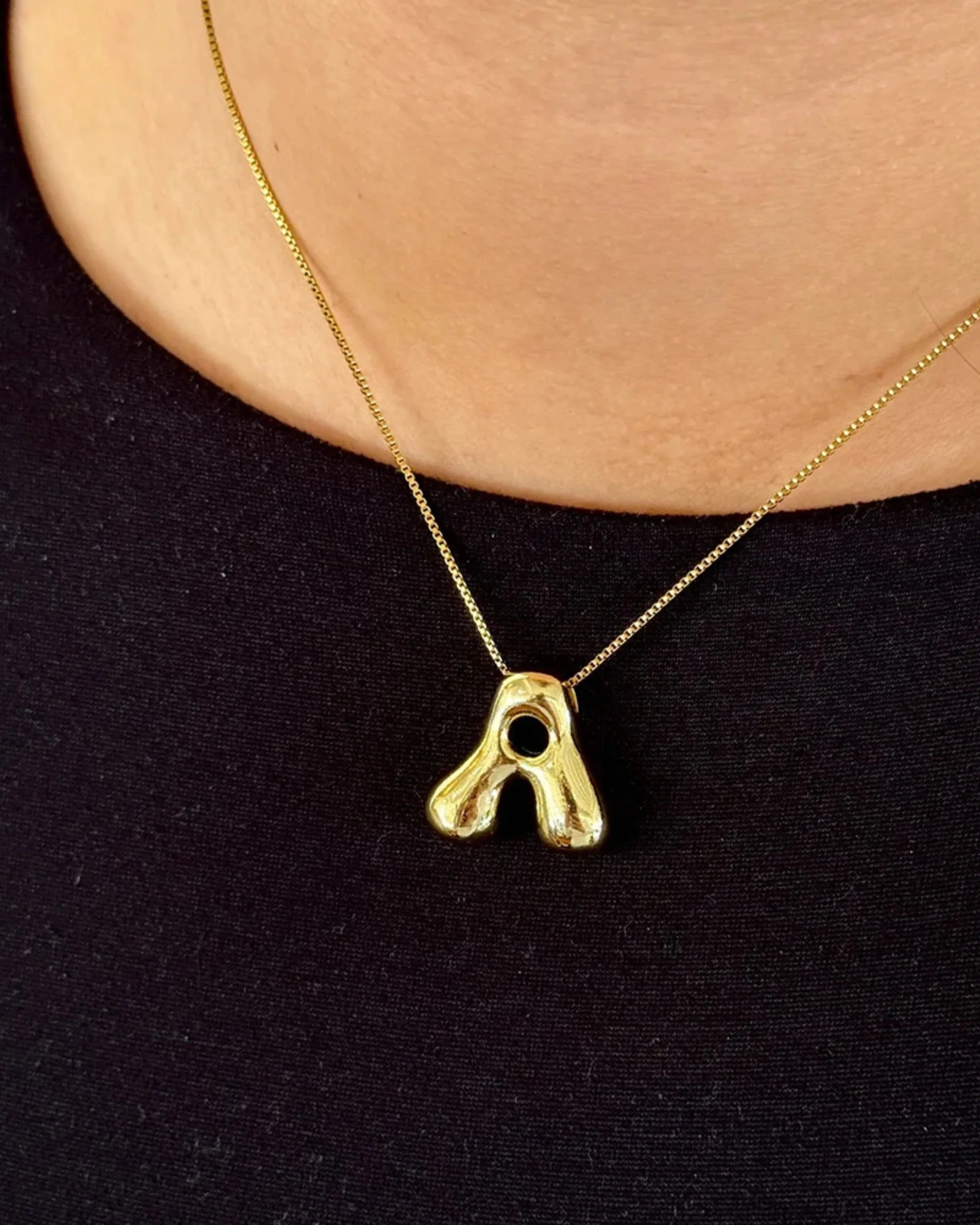 The "Goldie" - Bubble Initial necklace - Image 8