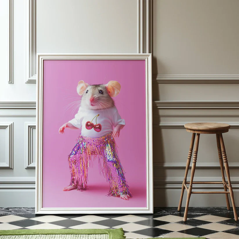 Whiskers and Cherries print - Image 2
