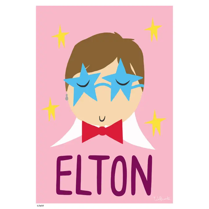 Wolfnoodle Elton Print A3 - Image 2