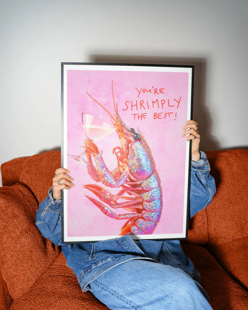 You're "Shrimply" The Best Art Print - Image 2