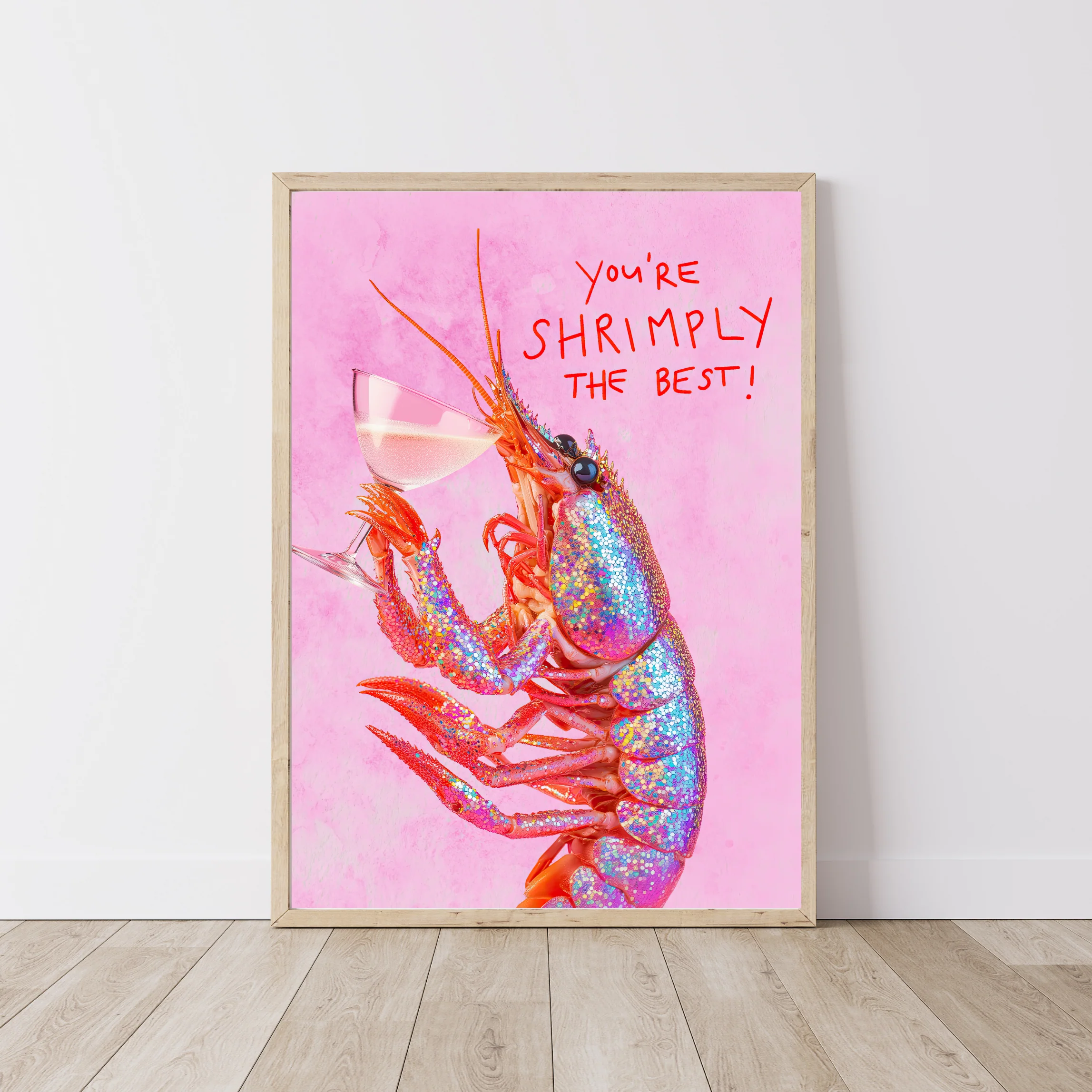 You're "Shrimply" The Best Art Print - Image 3